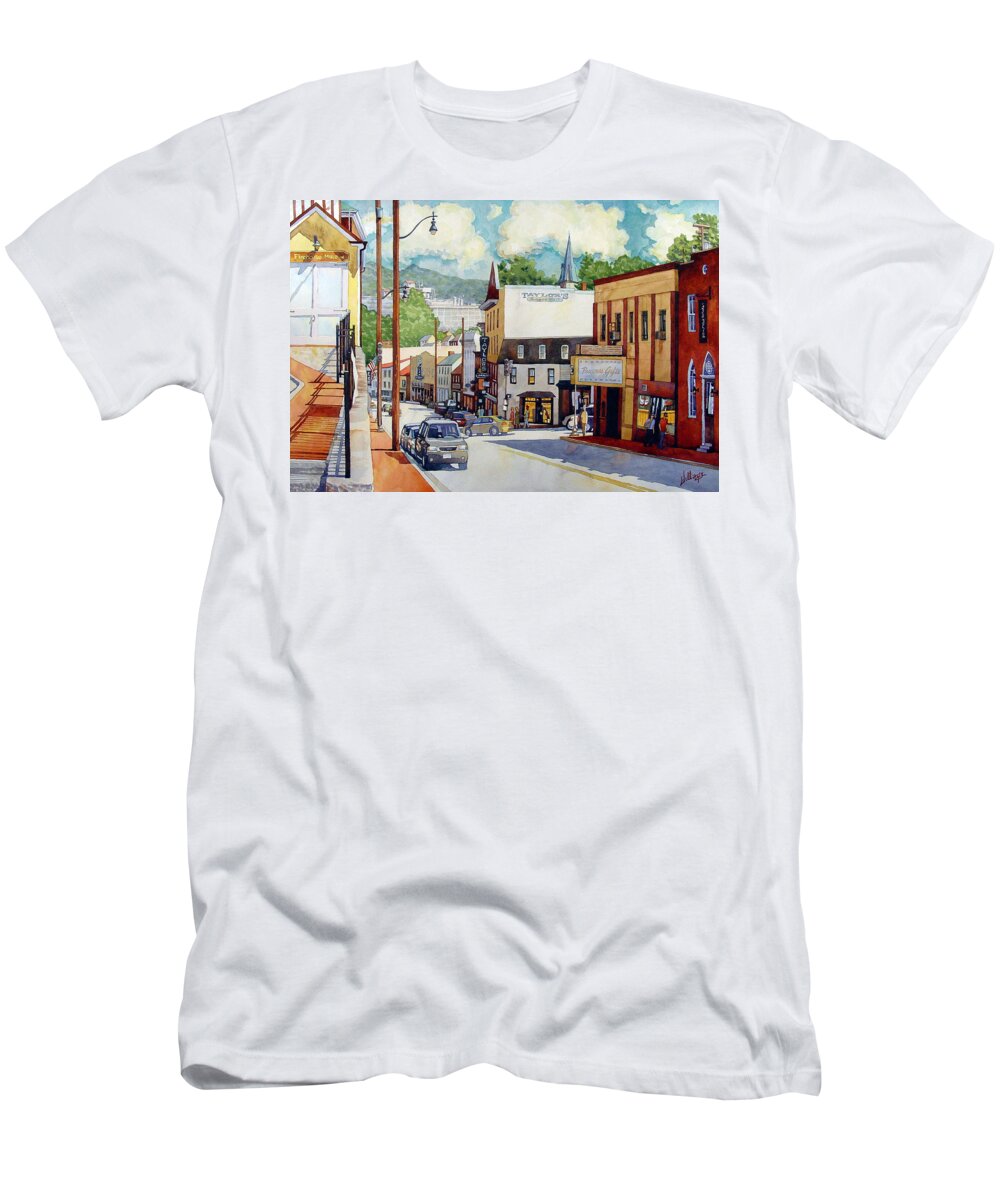 Watercolor T-Shirt featuring the painting Antiques by Mick Williams