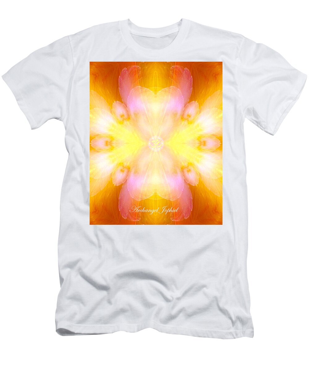 Archangel T-Shirt featuring the digital art Archangel Jophiel by Diana Haronis
