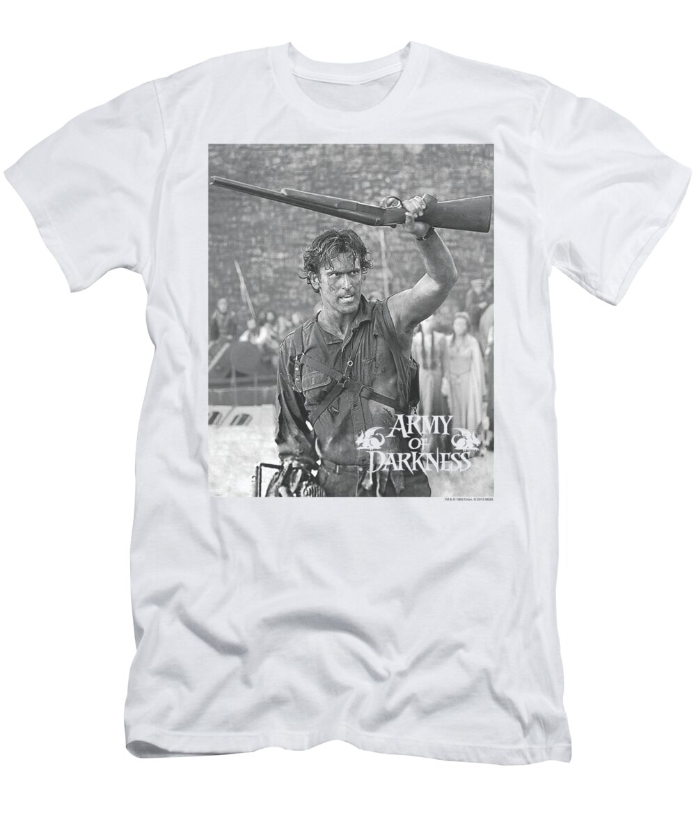  T-Shirt featuring the digital art Army Of Darkness - Boom by Brand A