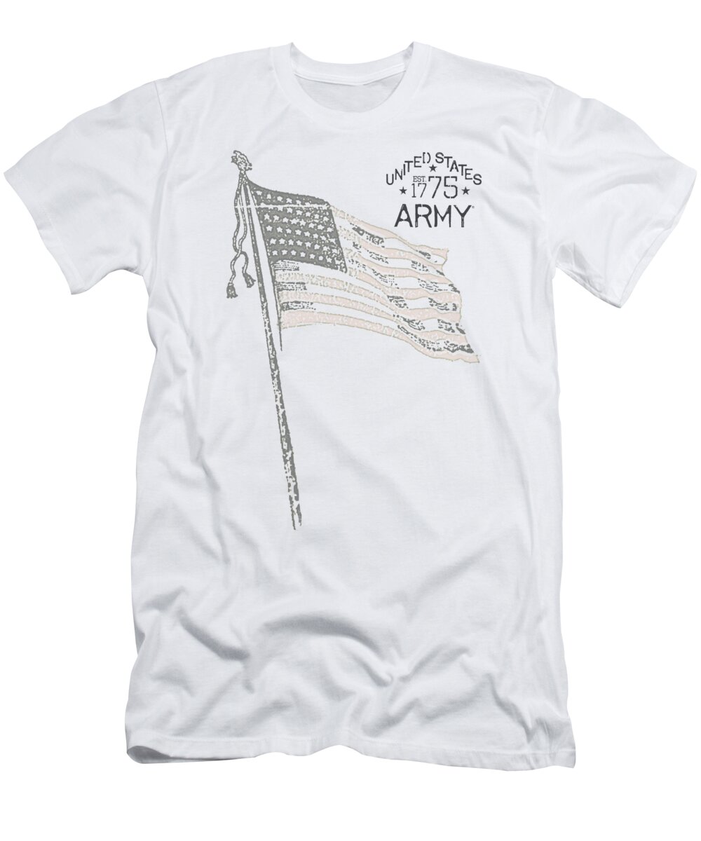 Air Force T-Shirt featuring the digital art Army - Tristar by Brand A