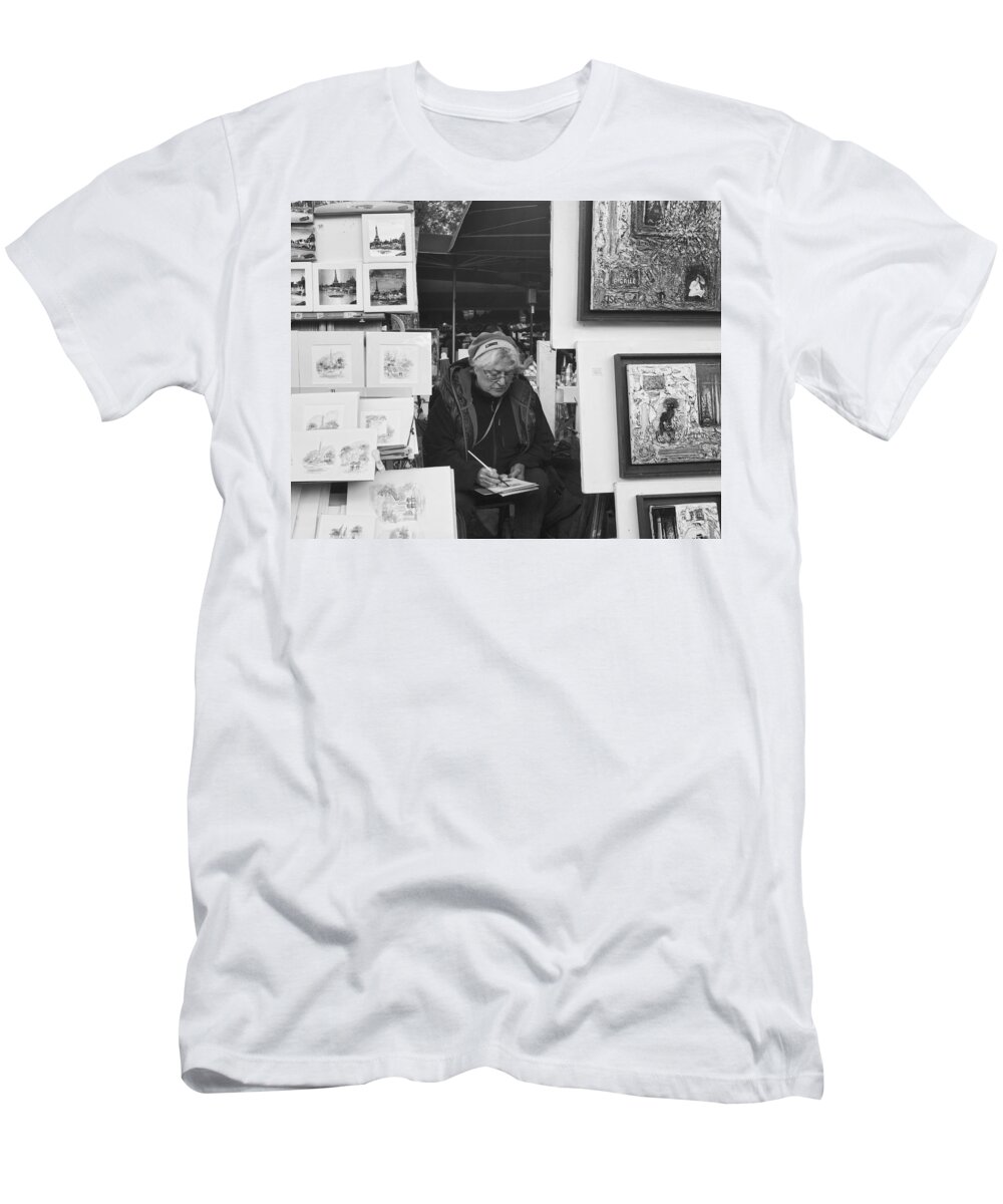 Artist T-Shirt featuring the photograph Artist Montmartre by Hugh Smith