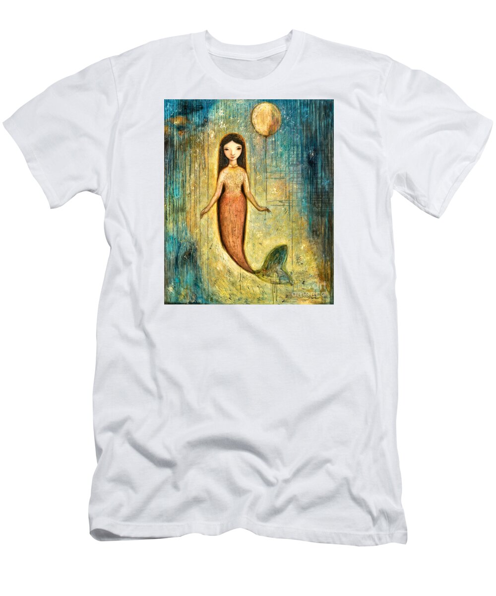 Mermaid Art T-Shirt featuring the painting Balance by Shijun Munns