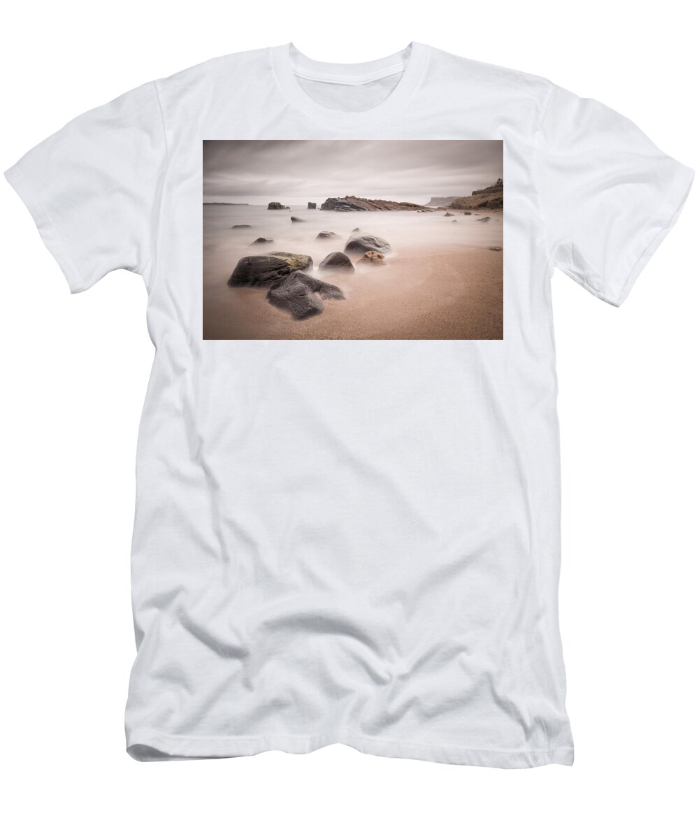 Pans Rock T-Shirt featuring the photograph Ballycastle - Pans Rocks by Nigel R Bell