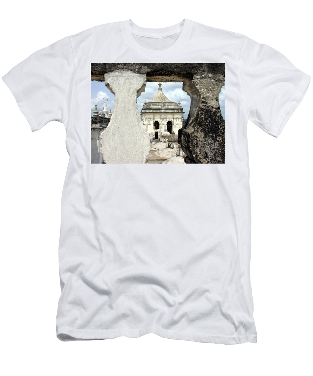 Nicaragua T-Shirt featuring the photograph Basilica Catedral de la Asuncion 1747 Leon Nicaragua 003 by David Beebe