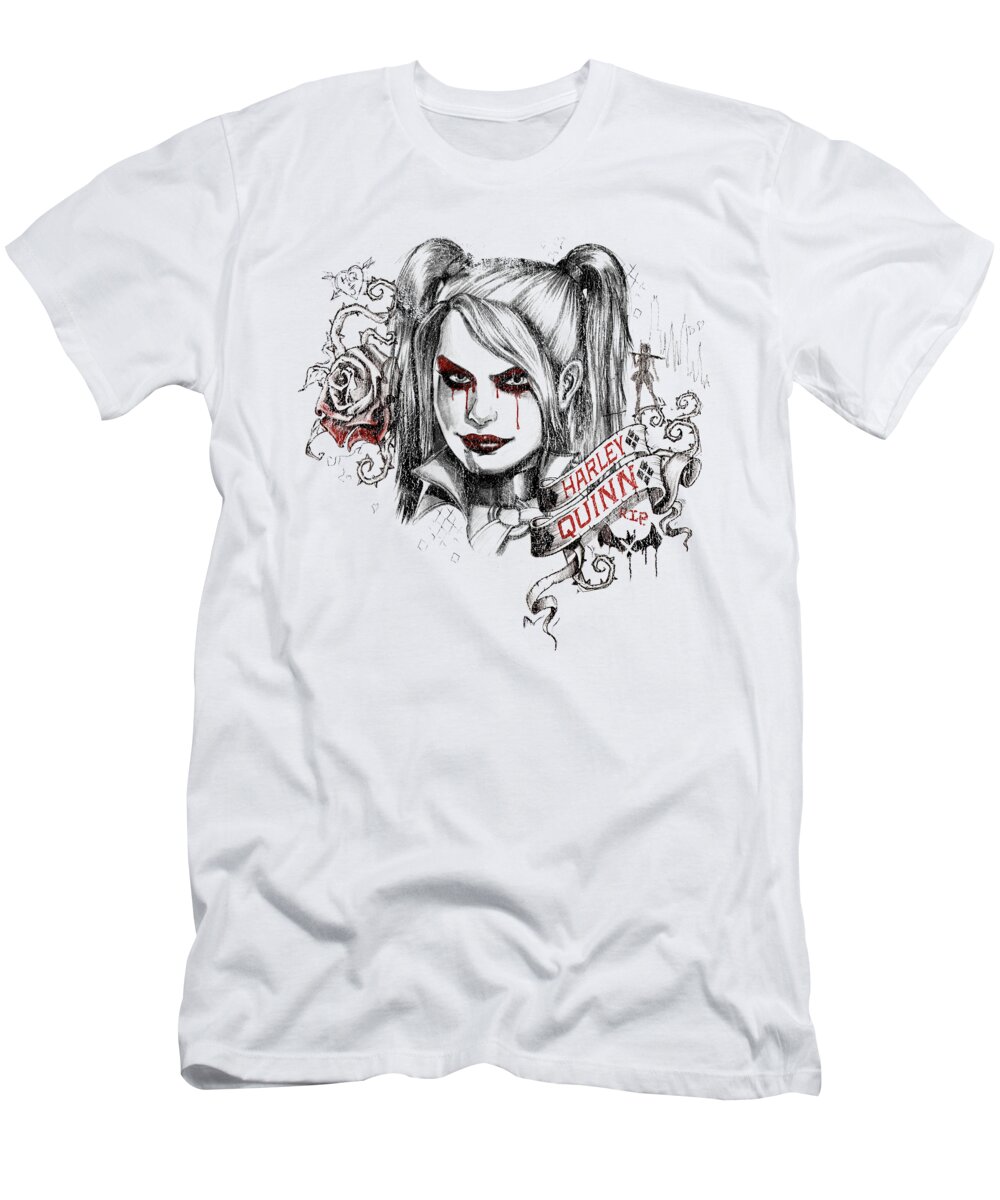  T-Shirt featuring the digital art Batman Arkham Knight - Sketchy Girl by Brand A
