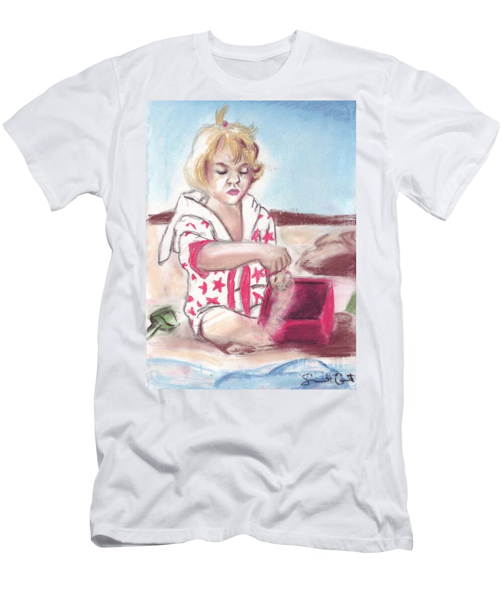 Beach T-Shirt featuring the pastel Beach Baby by Samantha Geernaert