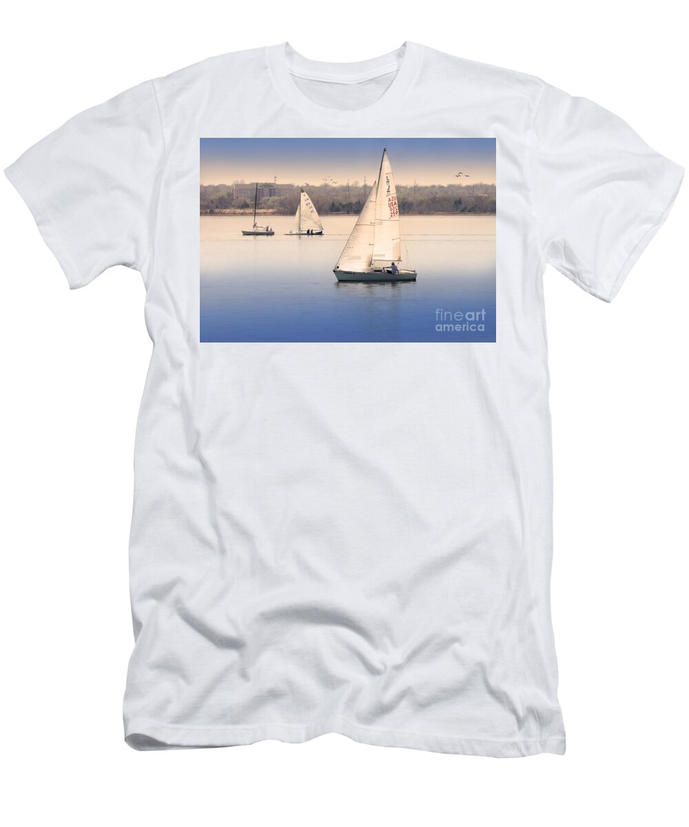 Sailing T-Shirt featuring the photograph Becalmed by Betty LaRue