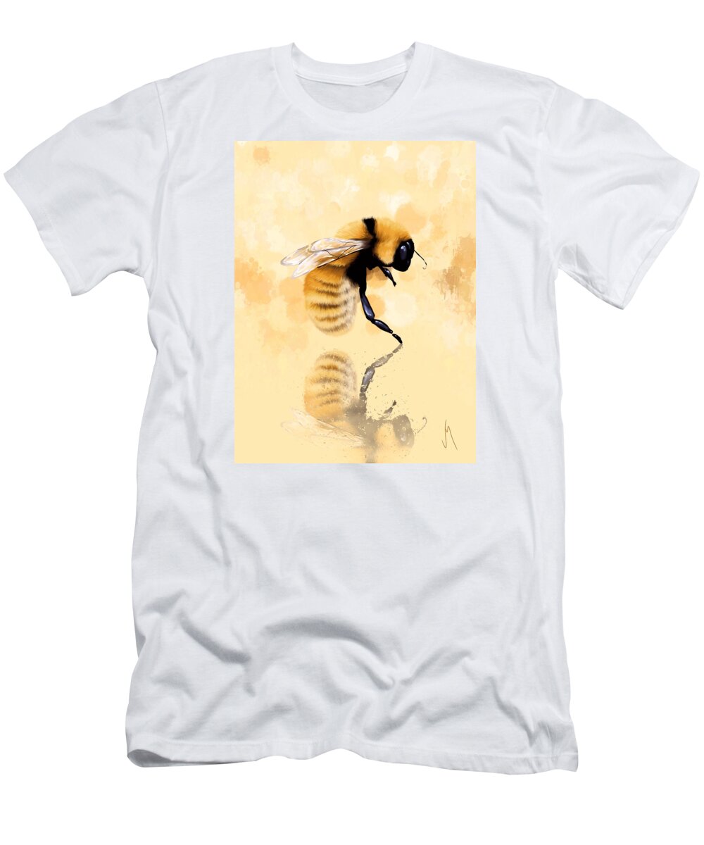 Bee T-Shirt featuring the painting Bee by Veronica Minozzi