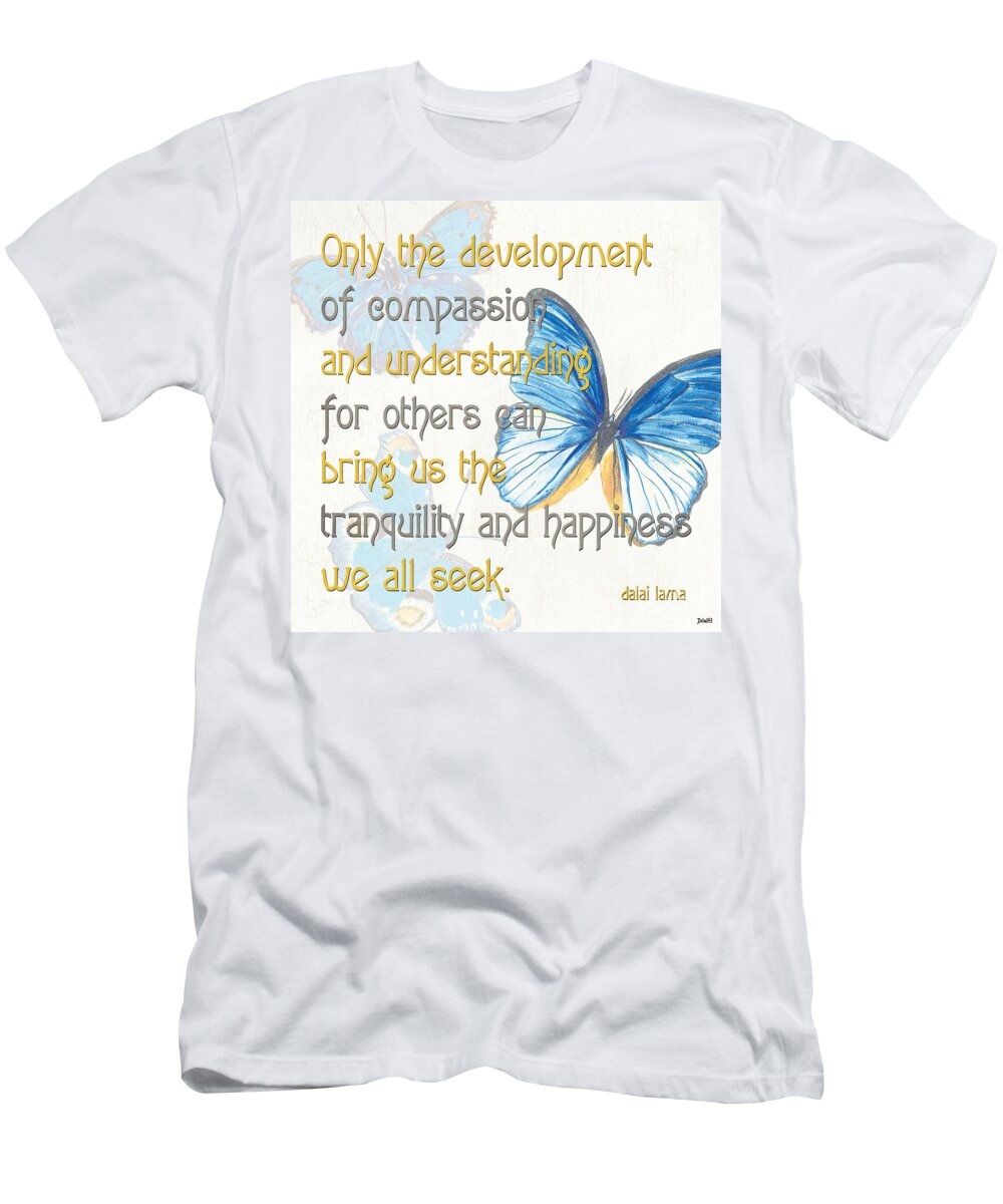 Type T-Shirt featuring the painting Bella Butterflies 1 by Debbie DeWitt