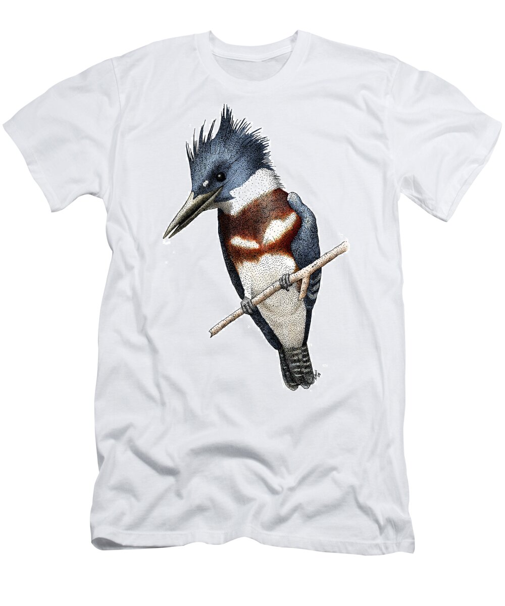 Art T-Shirt featuring the photograph Belted Kingfisher by Roger Hall