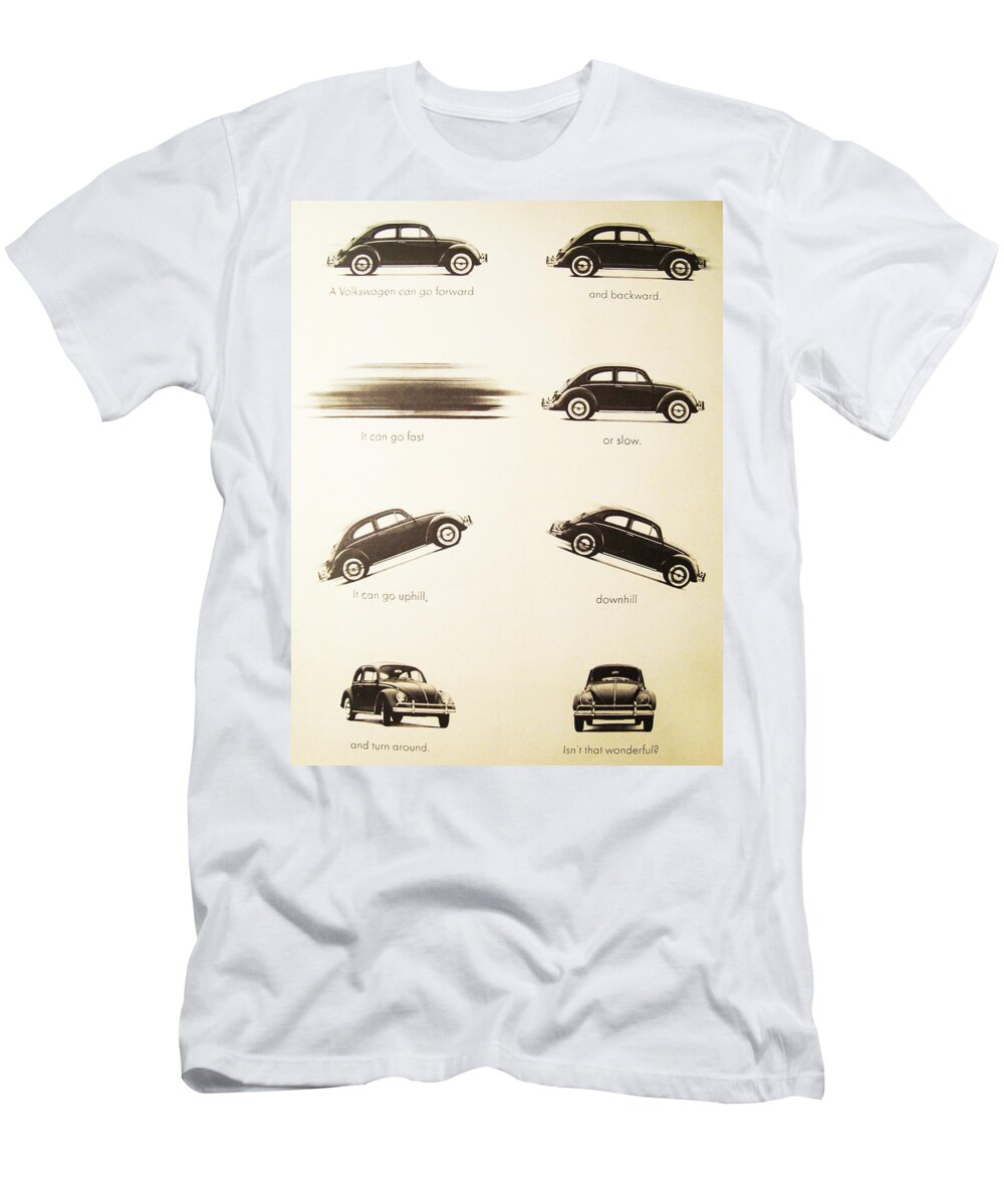Vw Beetle T-Shirt featuring the digital art Benefits of a Volkwagen by Georgia Fowler