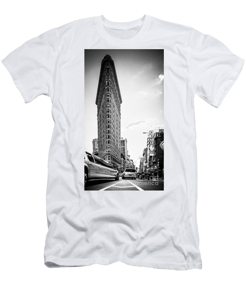 Nyc T-Shirt featuring the photograph Big In The Big Apple - Bw by Hannes Cmarits