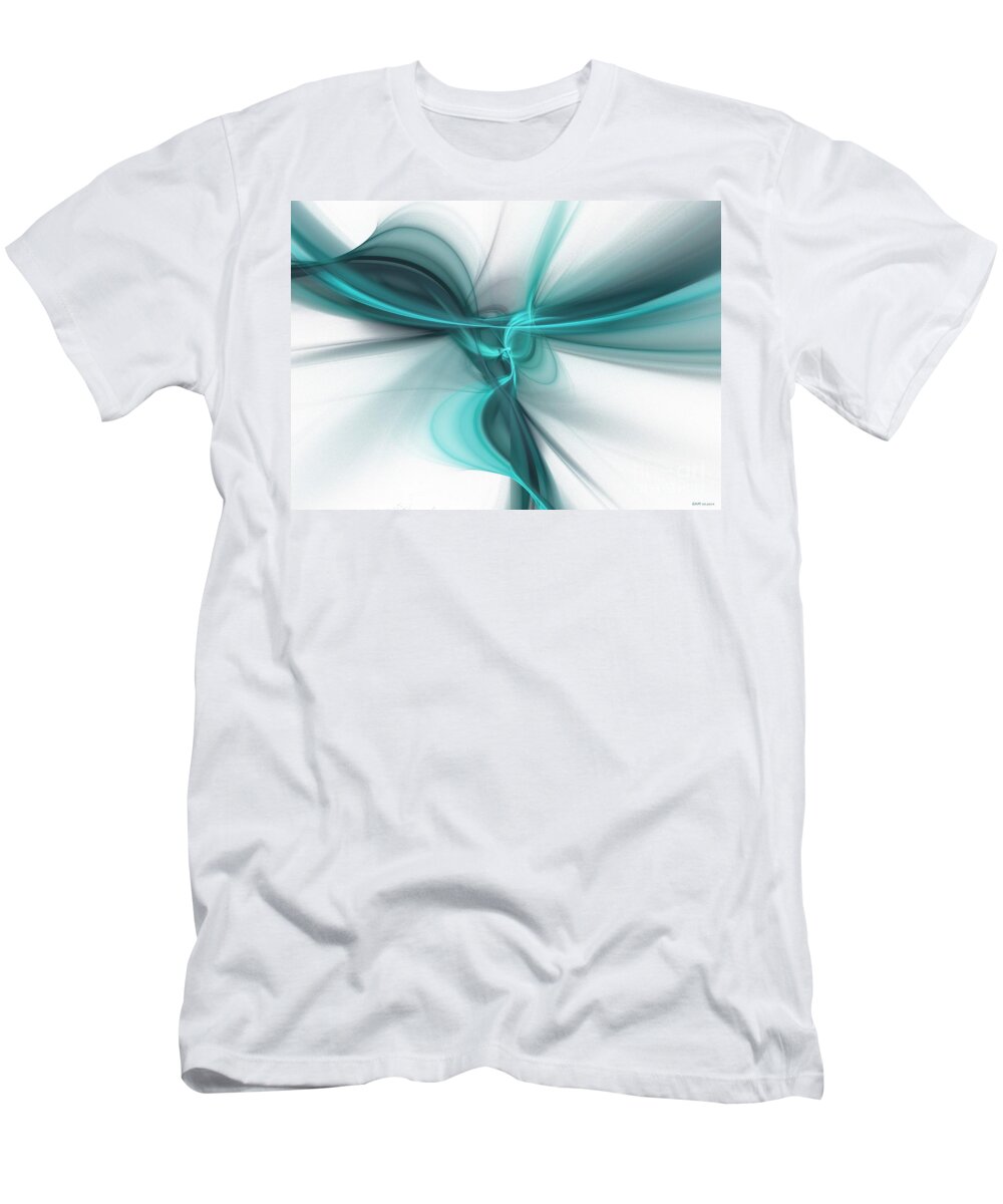 Blue Knot T-Shirt featuring the digital art Blue Knot by Elizabeth McTaggart
