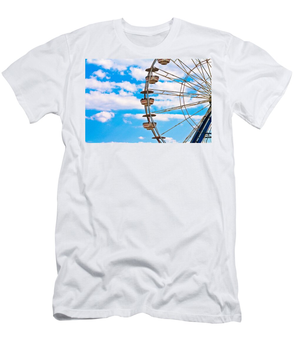 Ferris Wheel T-Shirt featuring the photograph Blue Sky by Jessica Brown