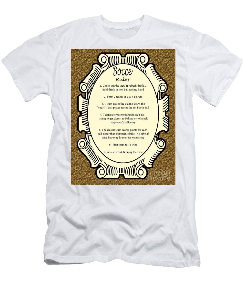 Bocce T-Shirt featuring the digital art Bocce by Nancy Patterson