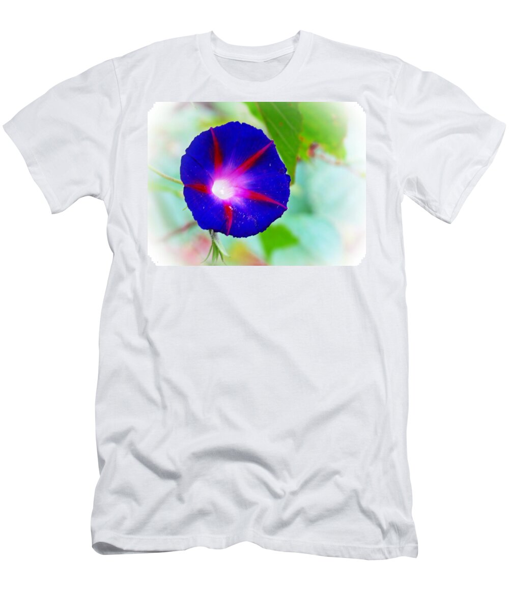 Morning Glory T-Shirt featuring the photograph Bold Morning Glory by MTBobbins Photography