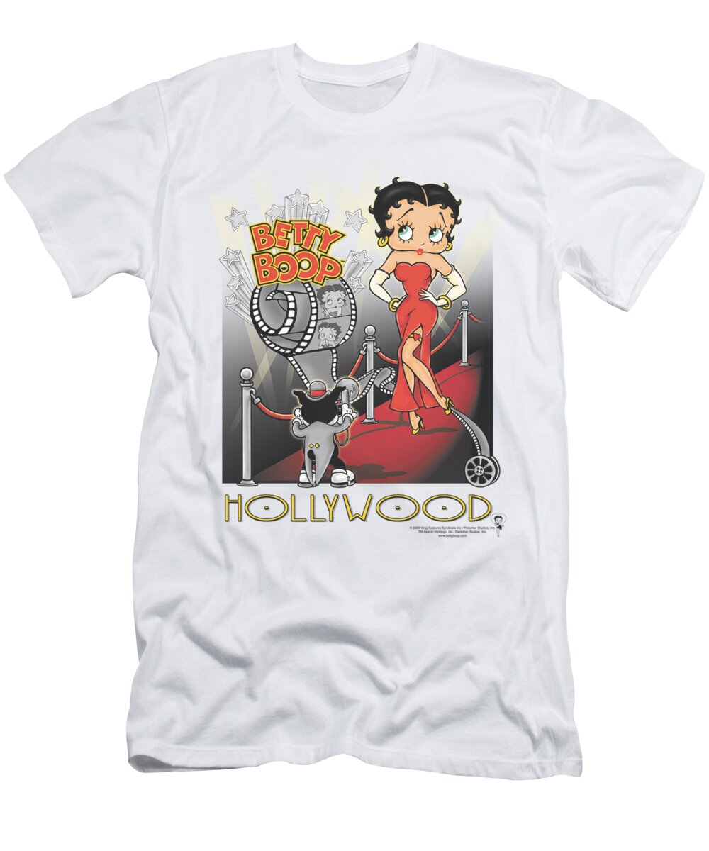 Betty Boop T-Shirt featuring the digital art Boop - Hollywood by Brand A