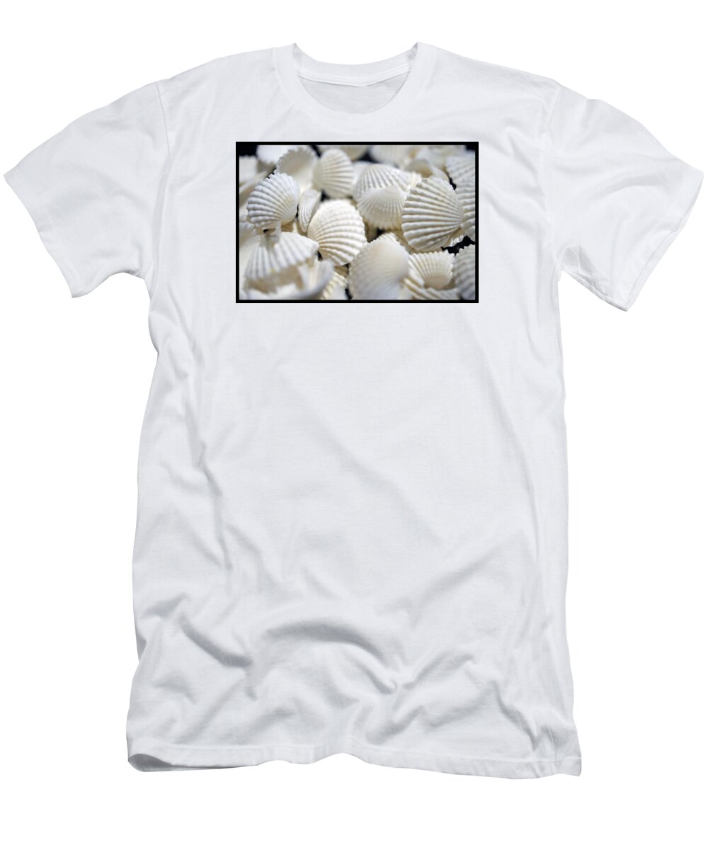 Macro T-Shirt featuring the photograph Bounty of Shells by Laurie Perry