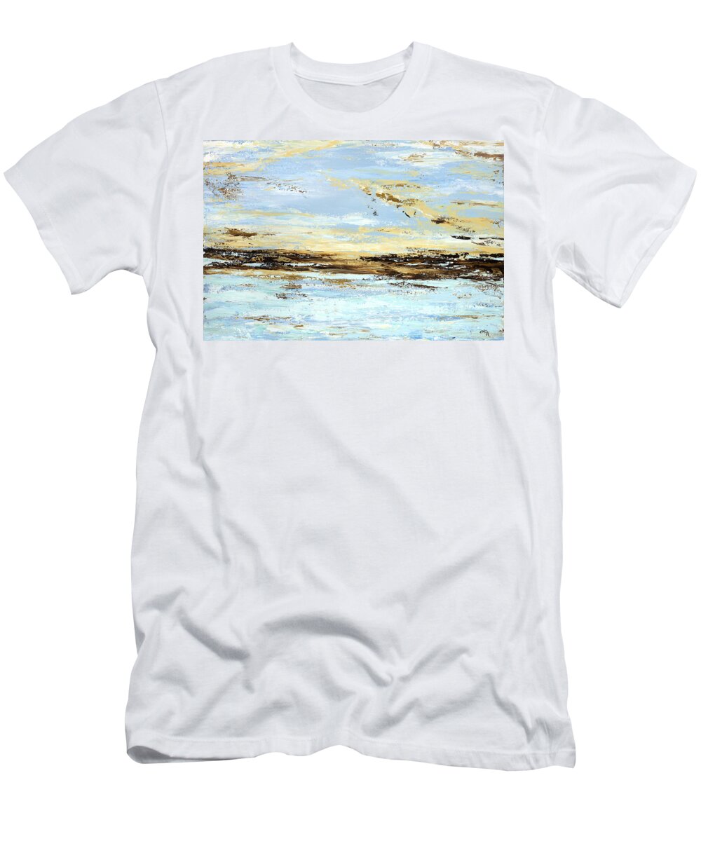 Costal T-Shirt featuring the painting Breakwater by Tamara Nelson