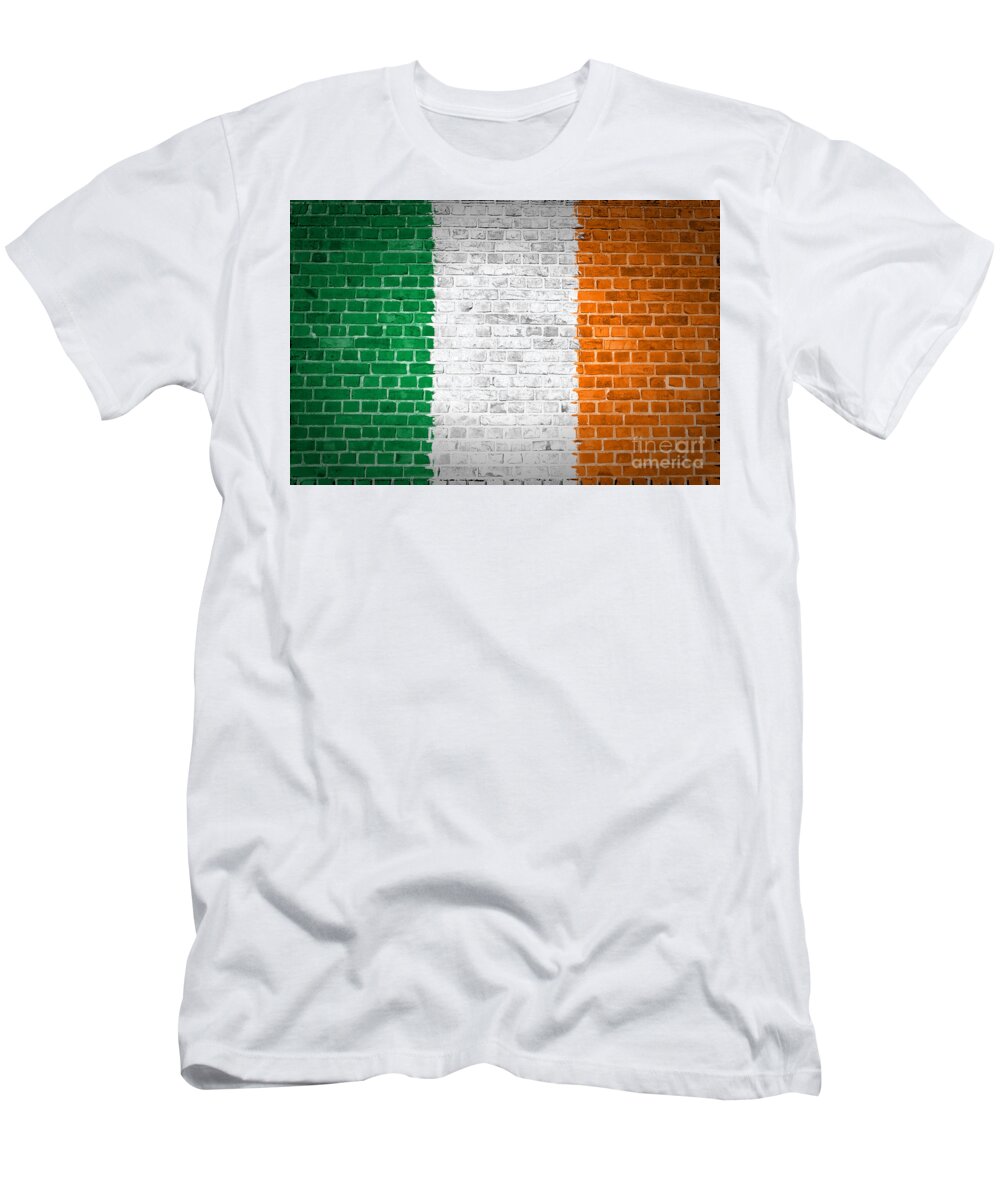 Ireland T-Shirt featuring the digital art Brick Wall Ireland by Antony McAulay