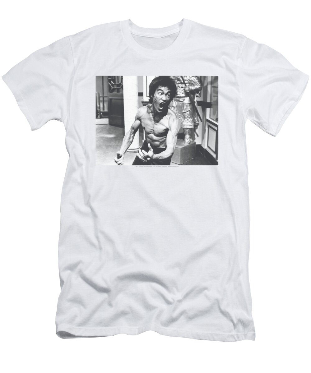 Bruce Lee T-Shirt featuring the digital art Bruce Lee - Full Of Fury by Brand A