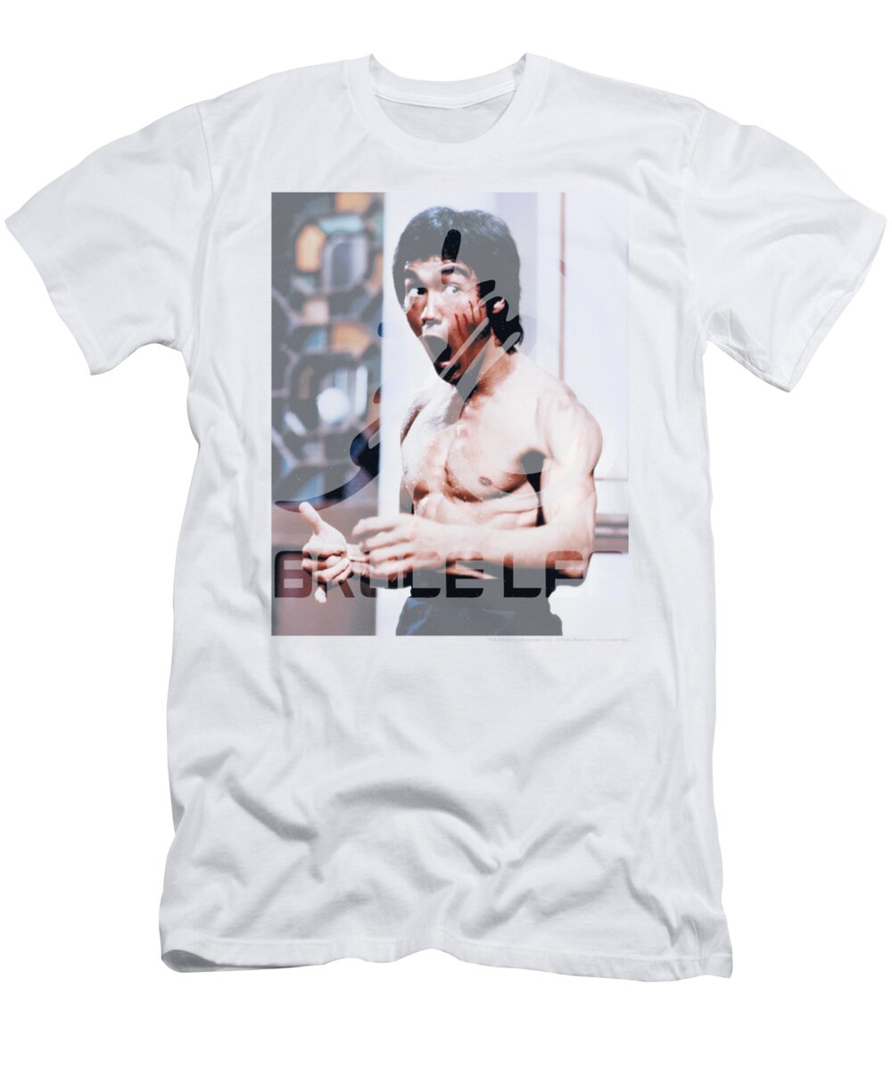  T-Shirt featuring the digital art Bruce Lee - Revving Up by Brand A