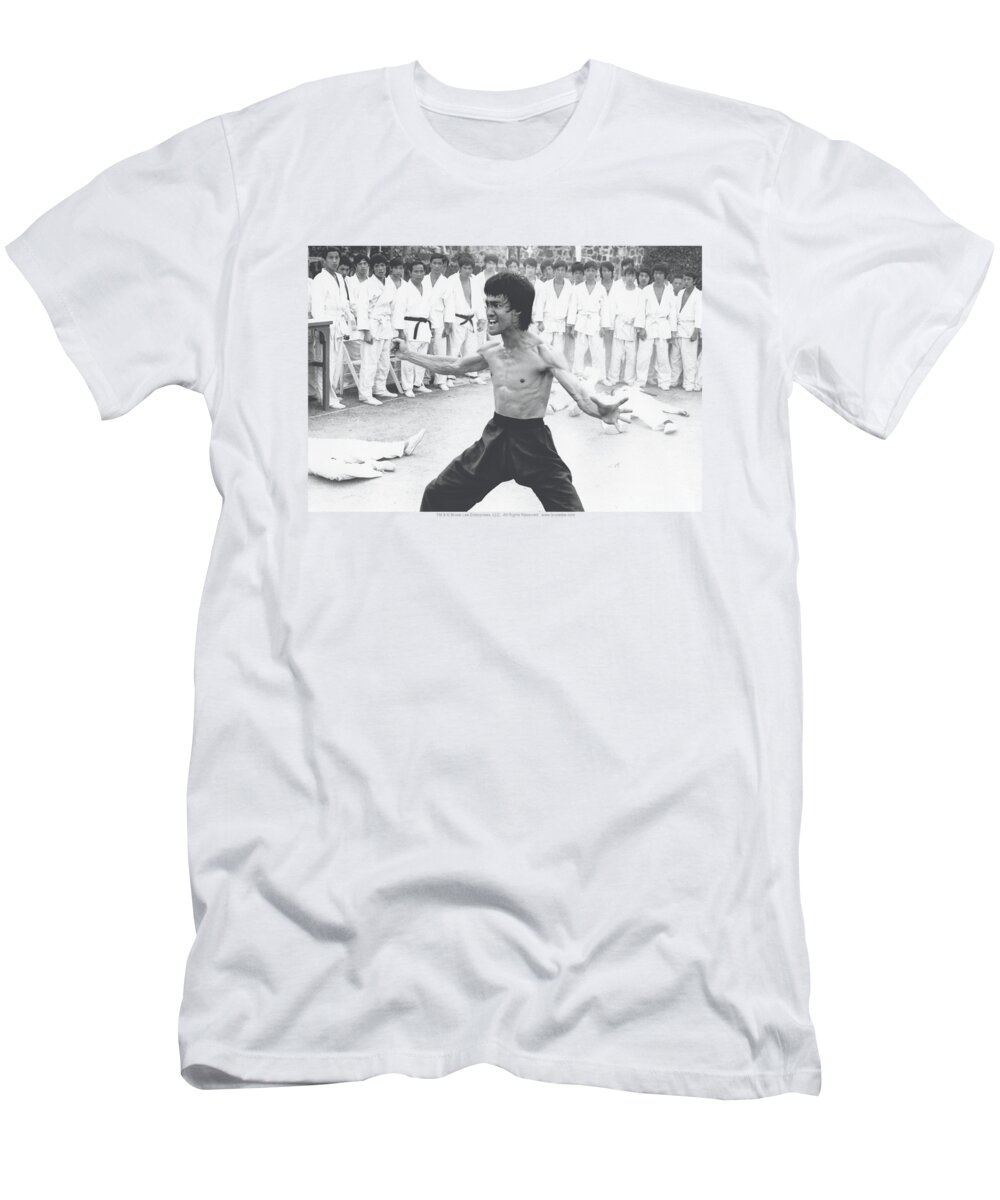 Bruce Lee T-Shirt featuring the digital art Bruce Lee - Triumphant by Brand A