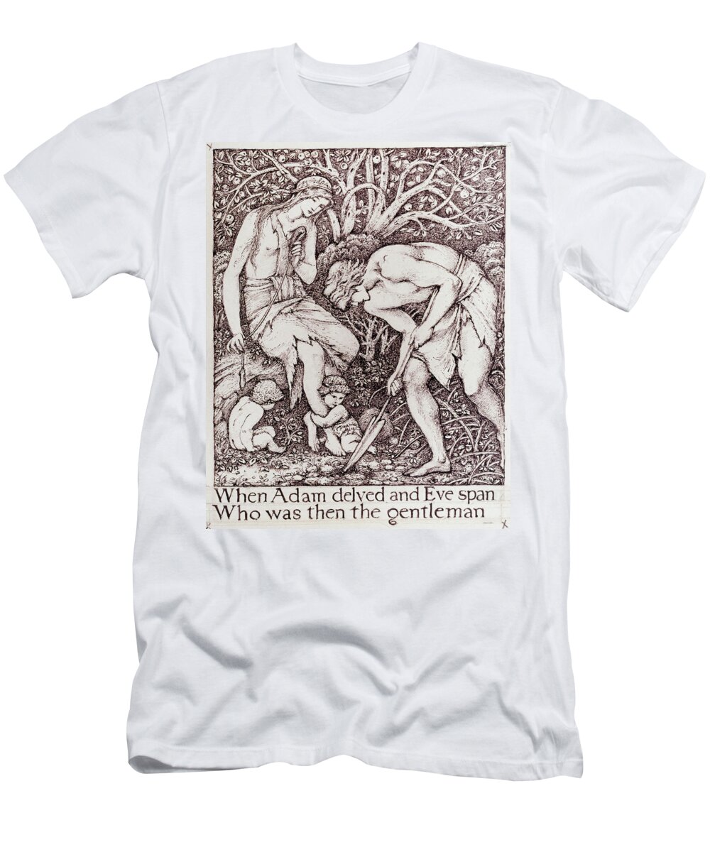 Burne-jones Adam and Eve T-Shirt by Granger - Granger Art on Demand