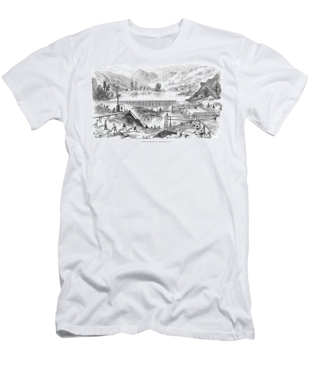 1860 T-Shirt featuring the photograph California Gold Rush by Granger