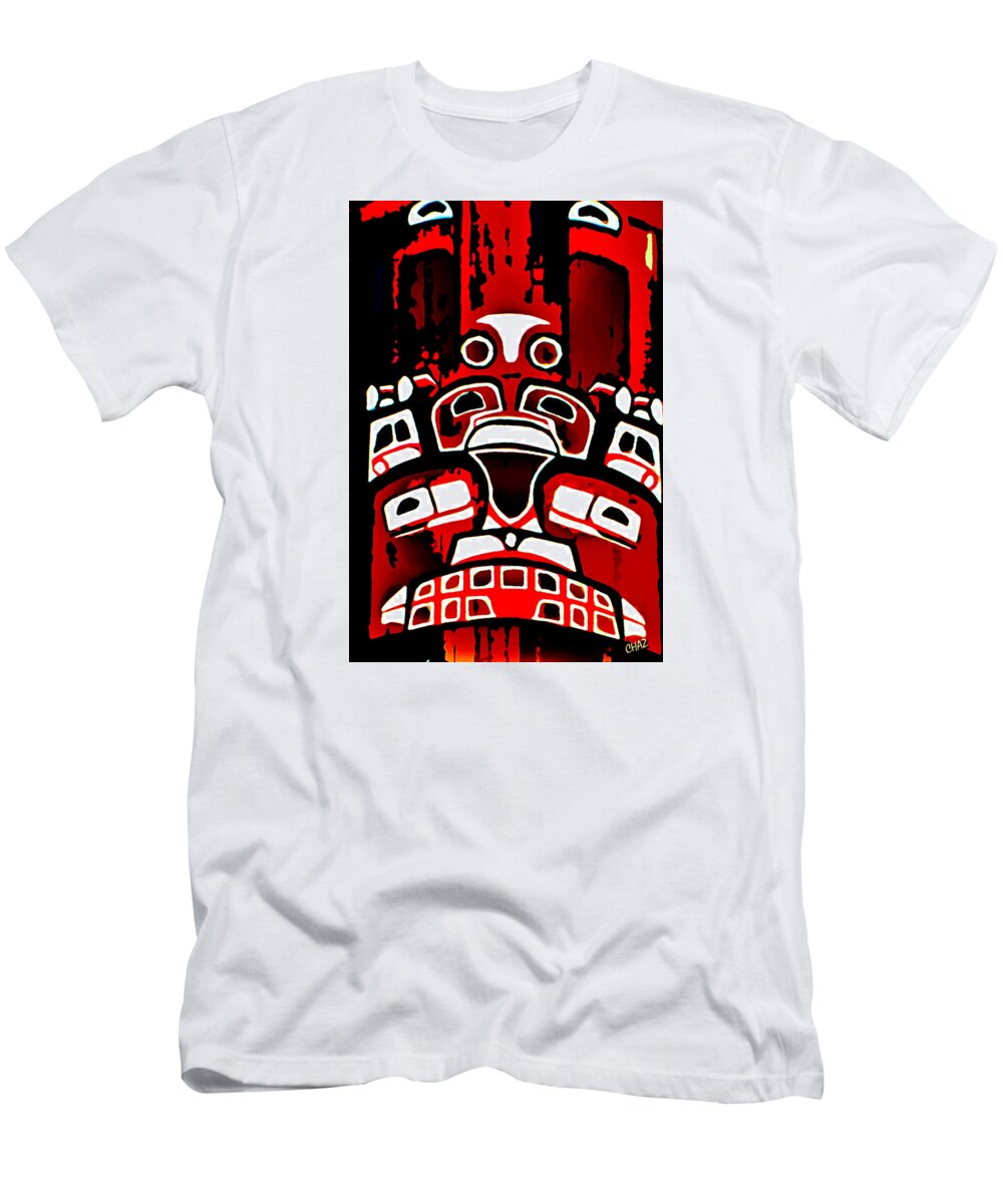 Canada T-Shirt featuring the digital art Canada - Inuit Village Totem by CHAZ Daugherty