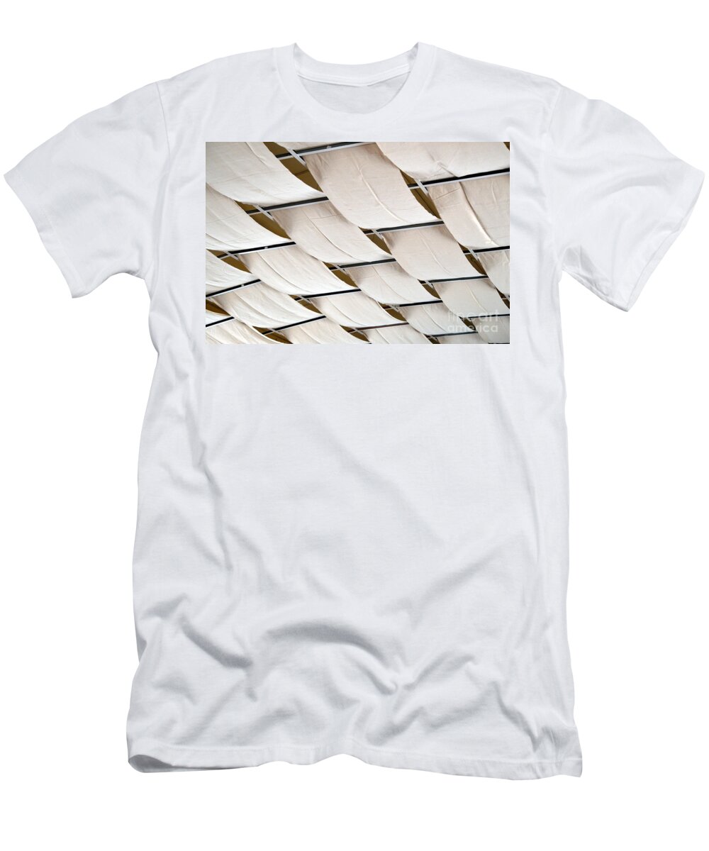 Industrial Photographs T-Shirt featuring the photograph Canvas Ceiling Detail by Alys Caviness-Gober