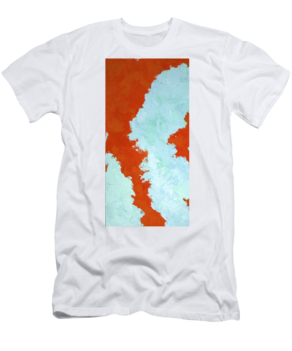 Abstract T-Shirt featuring the painting Caribbean Cay by Tamara Nelson