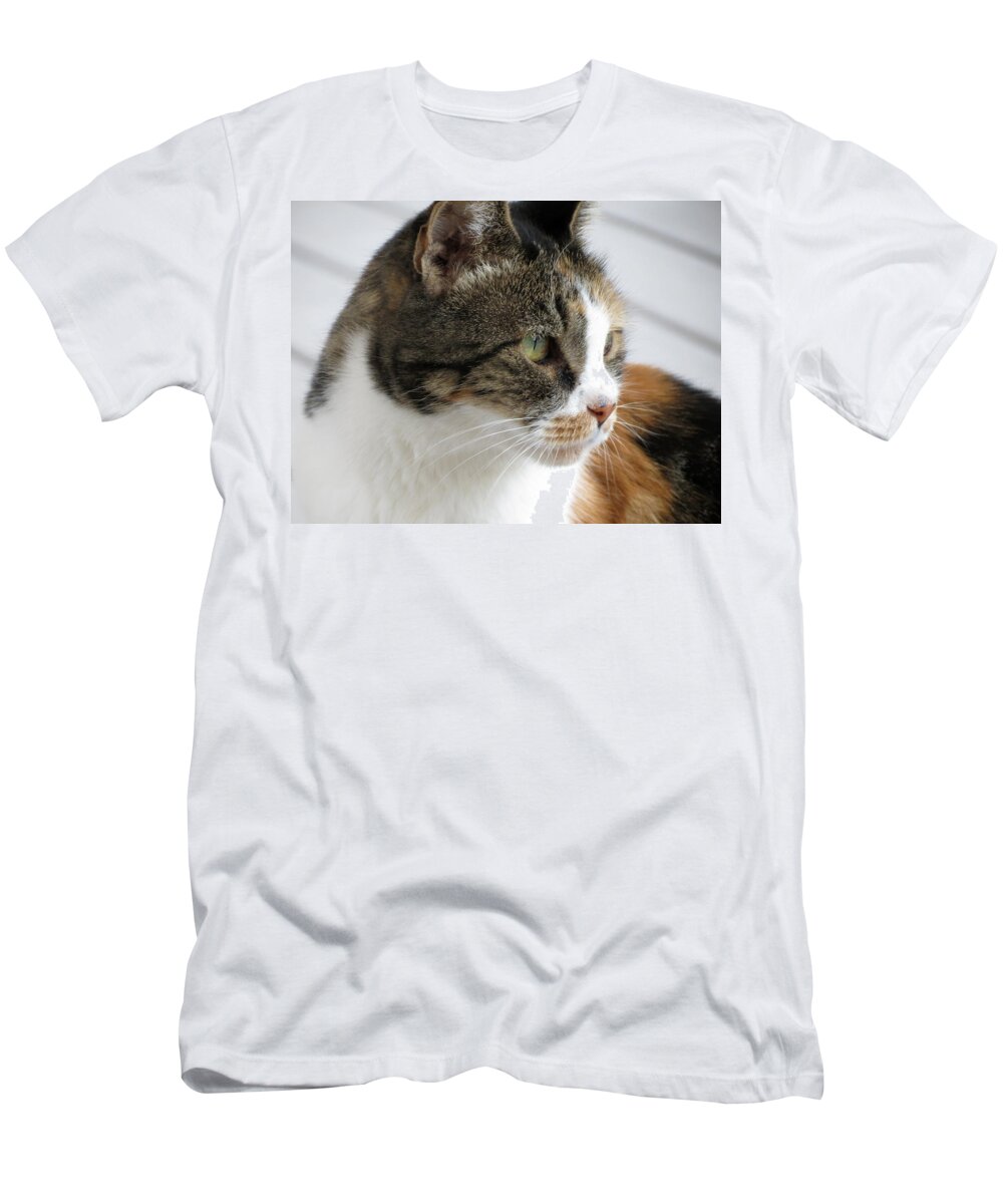 Cat T-Shirt featuring the photograph Cat by Laurel Powell