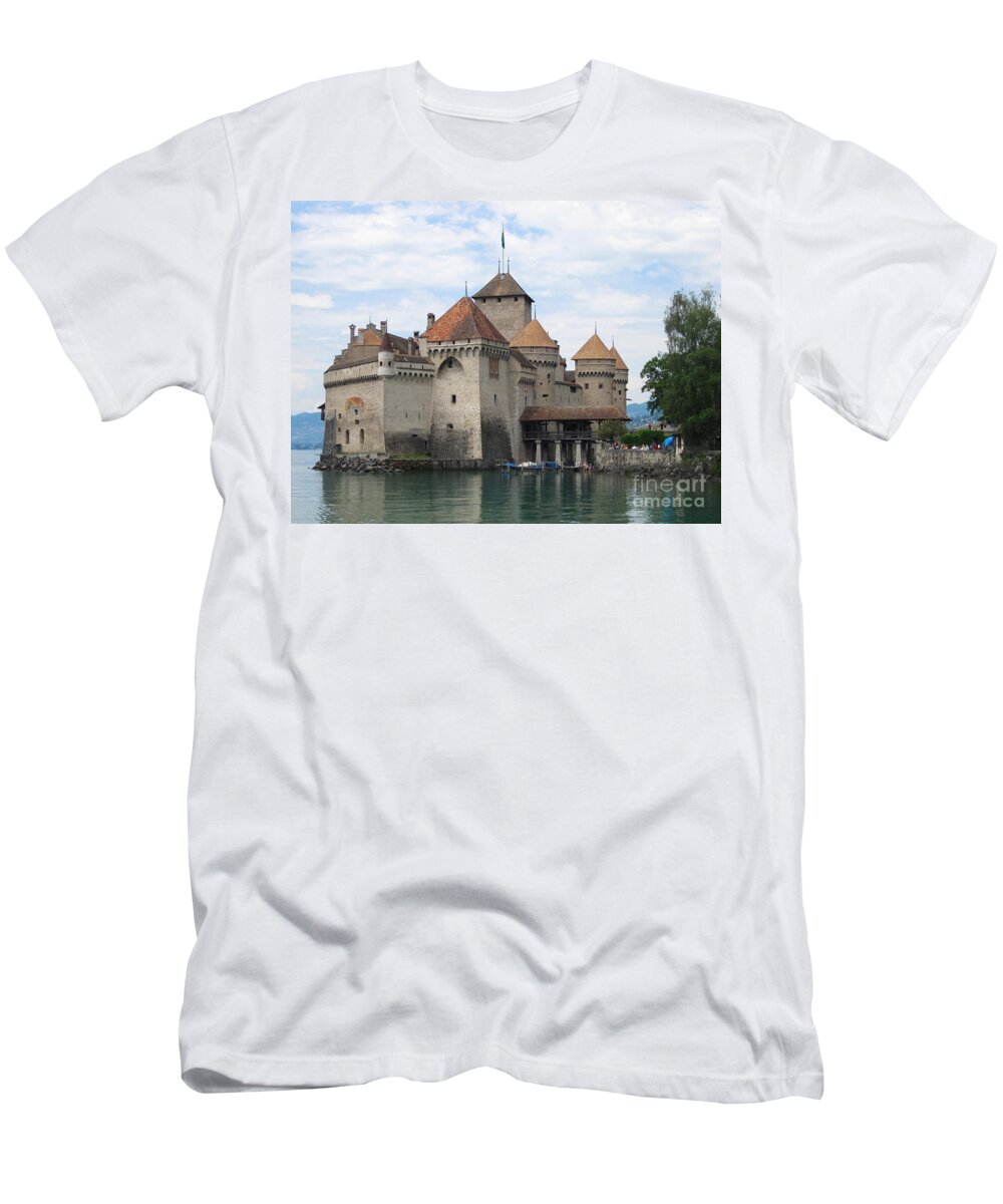 Castle T-Shirt featuring the photograph Chateau de Chillon by Amanda Mohler