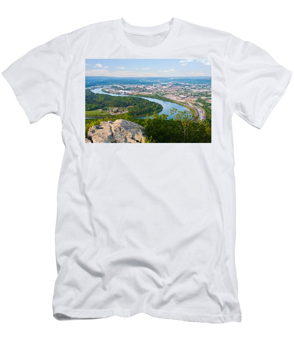 Chattanooga T-Shirt featuring the photograph Chattanooga Spring Skyline by Melinda Fawver