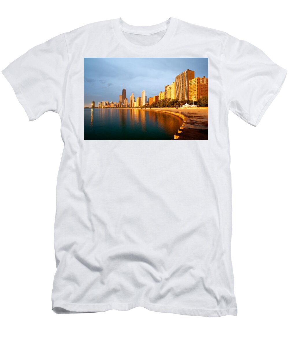 Chicago T-Shirt featuring the photograph Chicago Skyline by Sebastian Musial