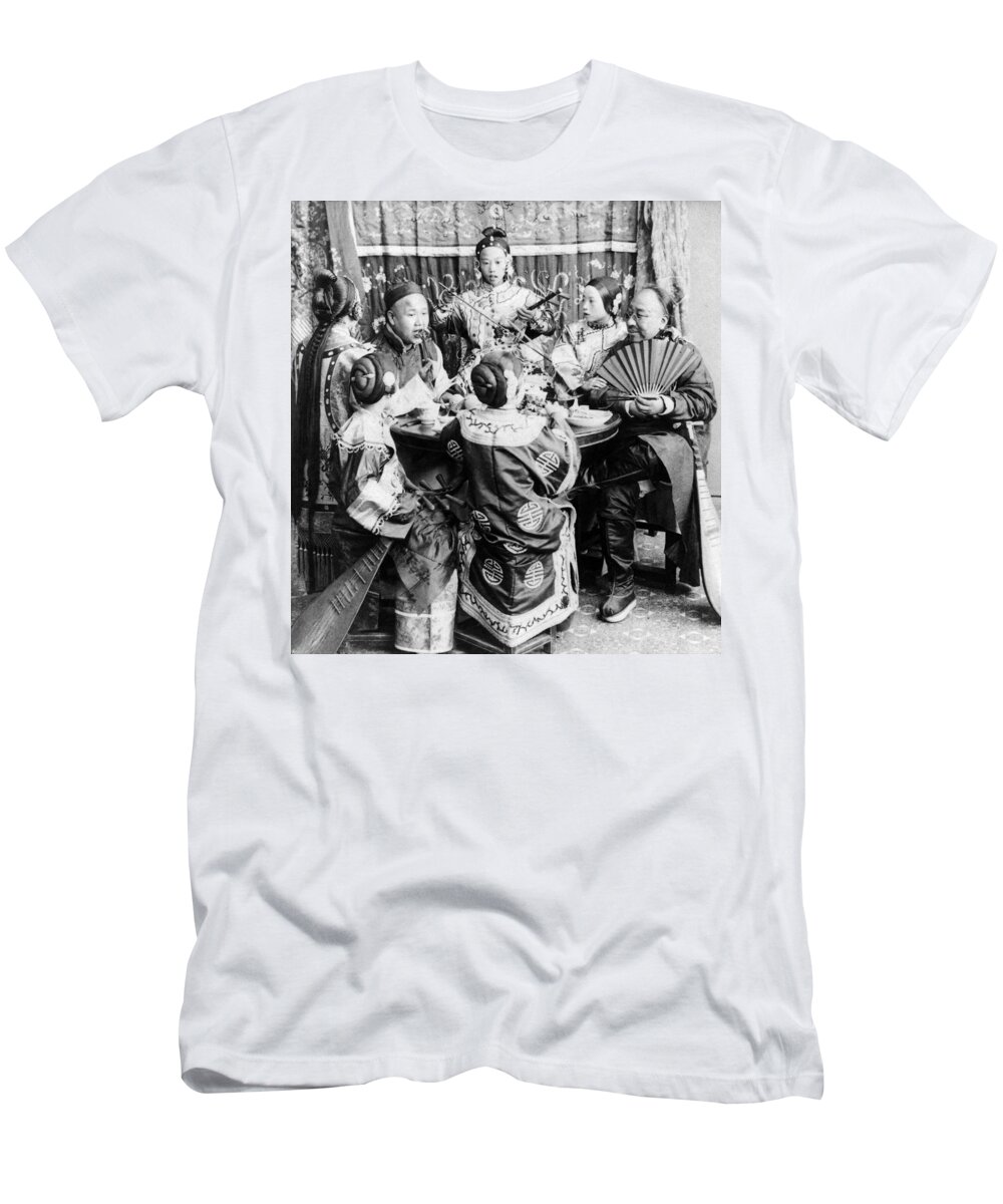 1901 T-Shirt featuring the photograph China Singers, C1901 by Granger