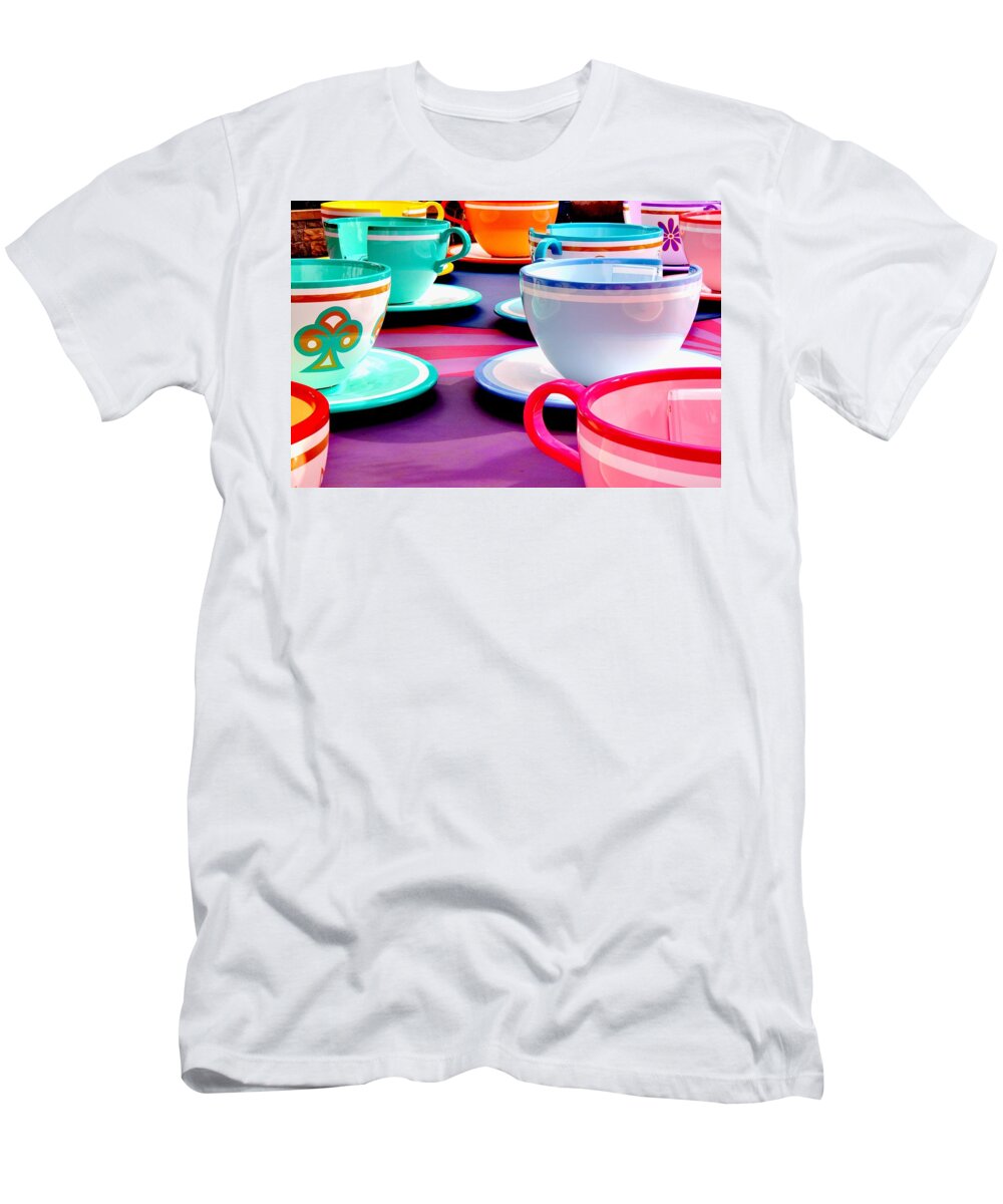 Disneyland T-Shirt featuring the photograph Clean Cup Clean Cup Move Down by Benjamin Yeager