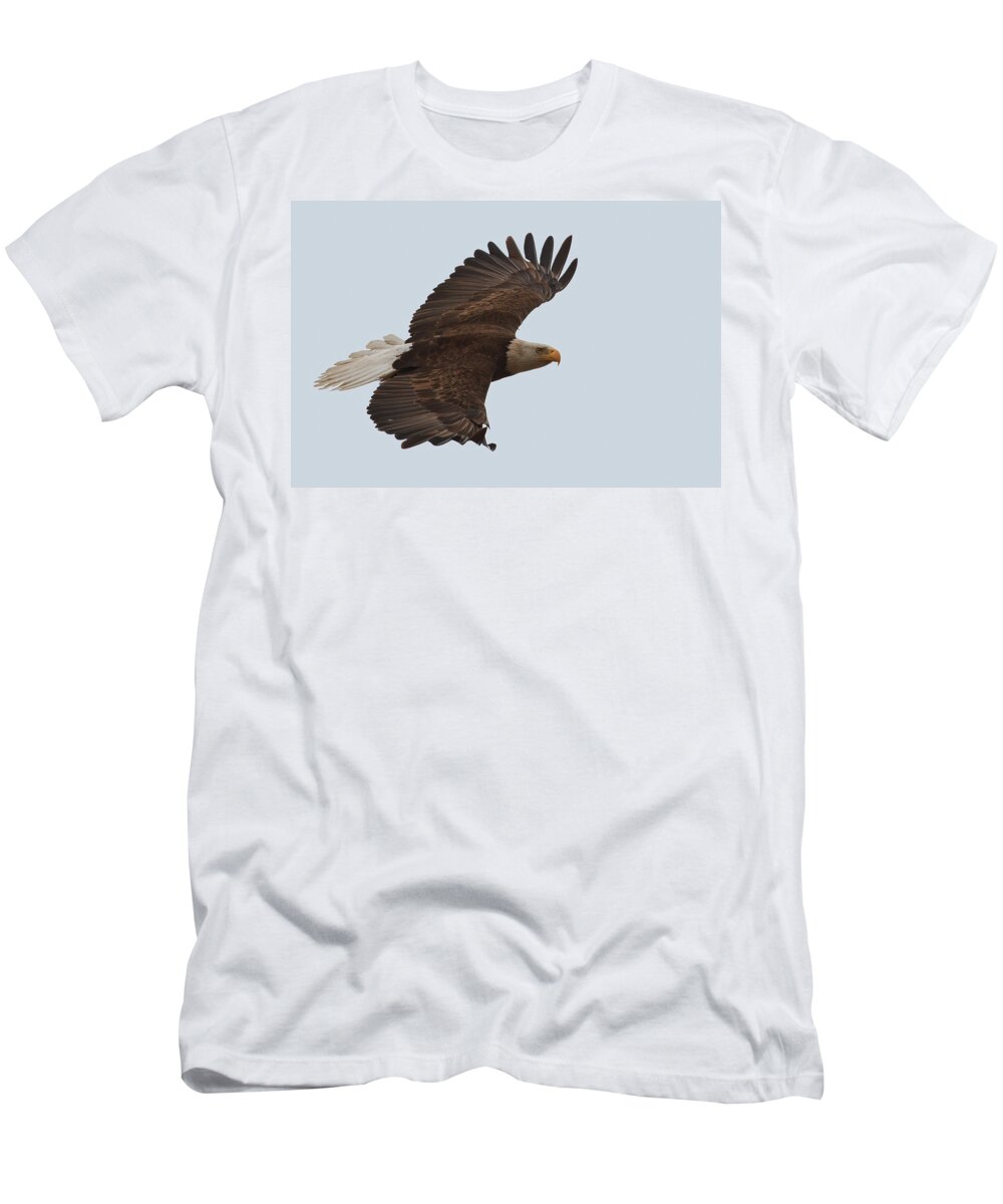 Bald Eagle T-Shirt featuring the photograph Close Encounter of the Best kind by Beth Sargent