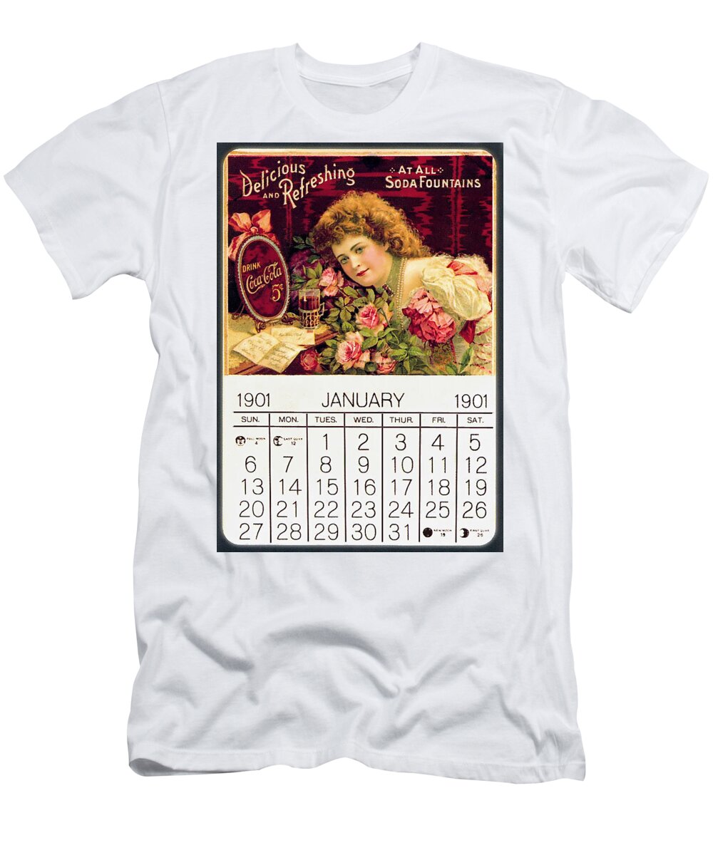 Coca-cola T-Shirt featuring the photograph Coca - Cola Vintage Calendar by Gianfranco Weiss
