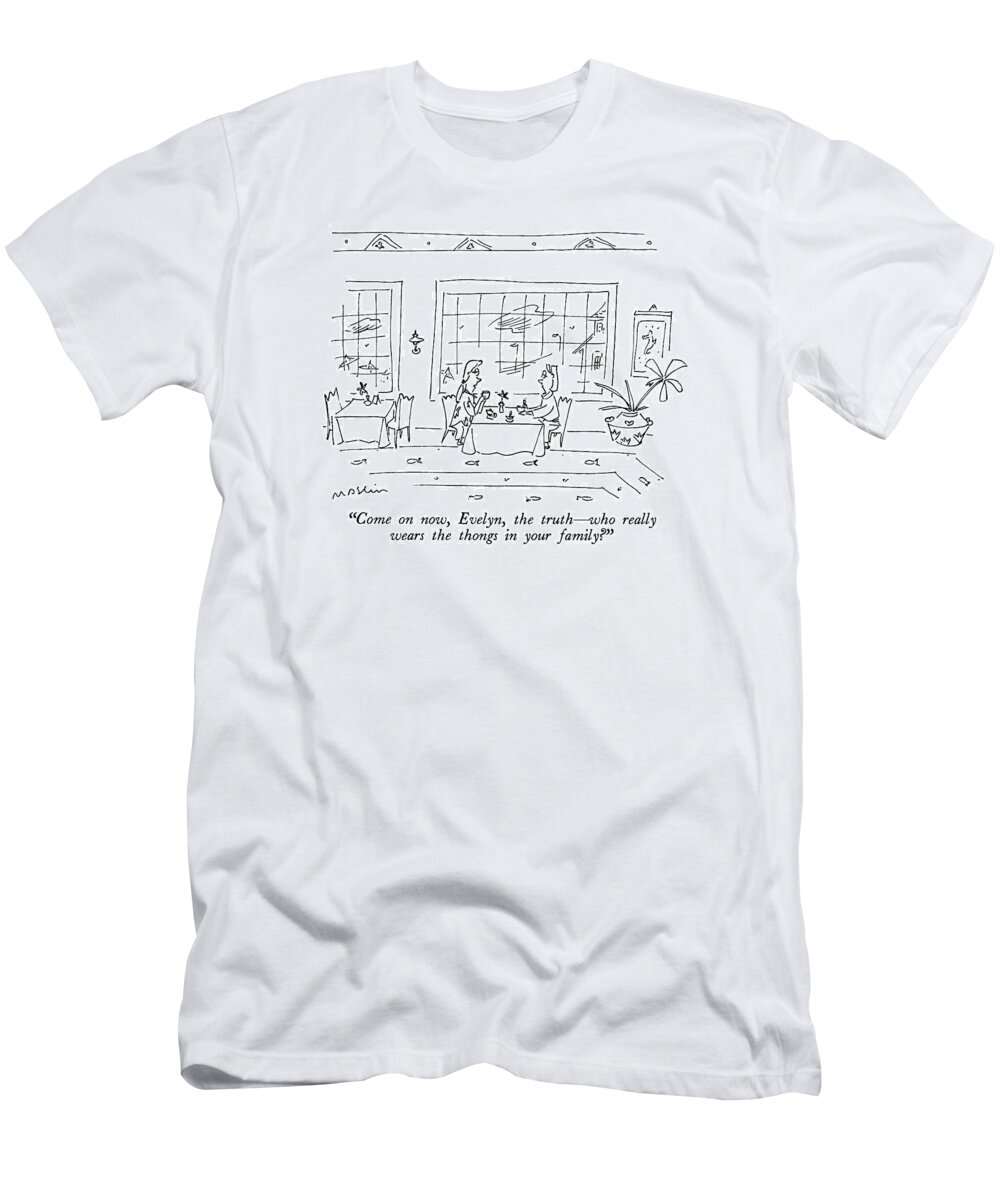 Fashion T-Shirt featuring the drawing Come On Now by Michael Maslin
