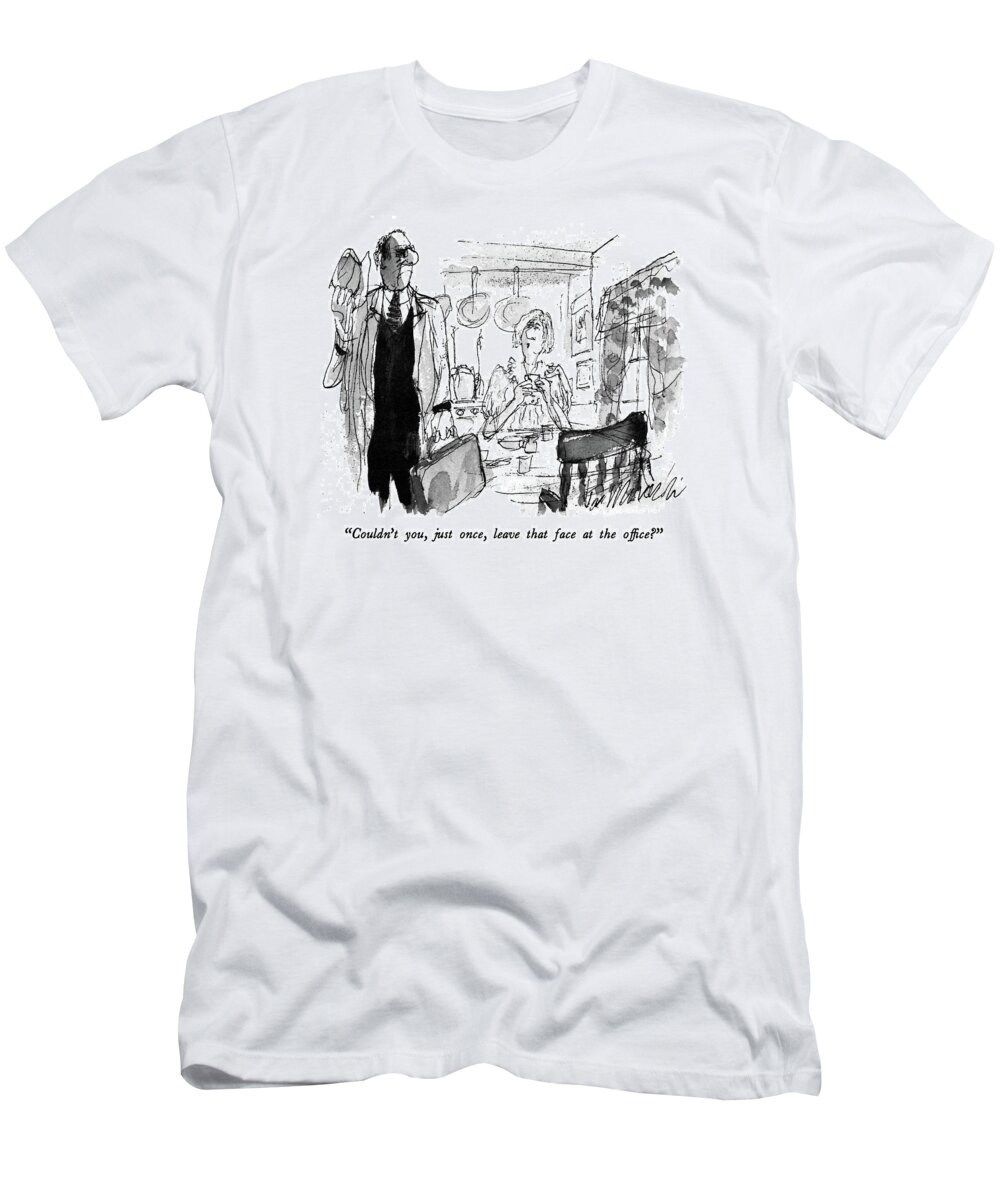 Marriage T-Shirt featuring the drawing Couldn't by Joseph Mirachi
