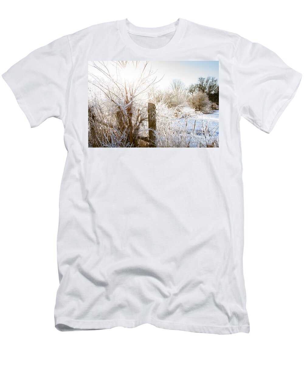  T-Shirt featuring the photograph Country Winter by Cheryl Baxter