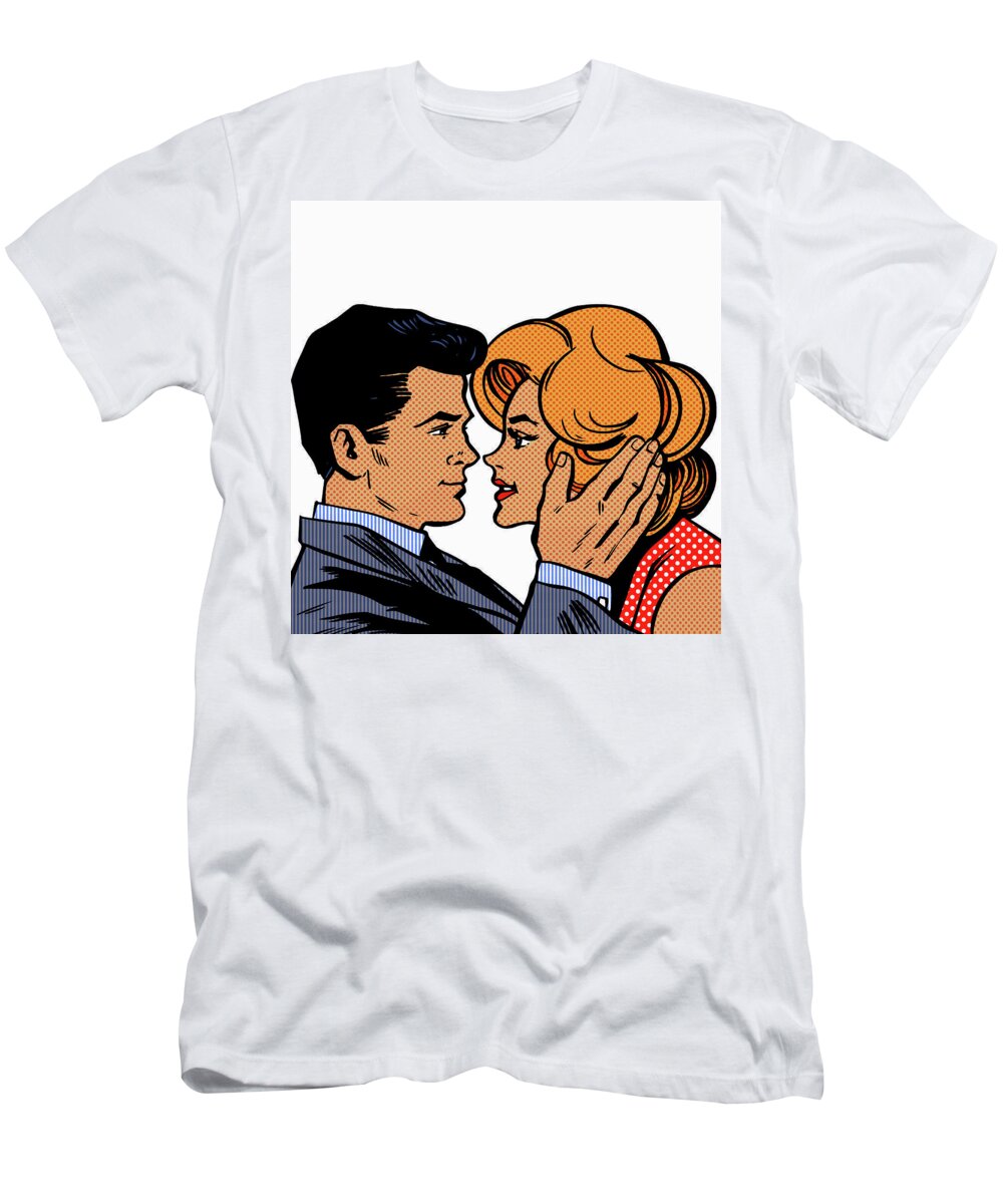 20-29 T-Shirt featuring the photograph Couple Staring Into Each Others Eyes by Ikon Images