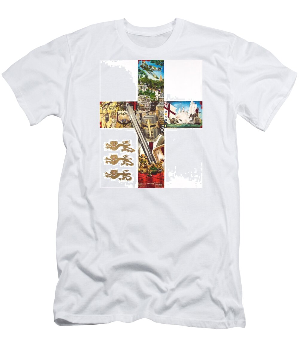 Cross Of St. George T-Shirt featuring the painting Cross of St George by John Palliser