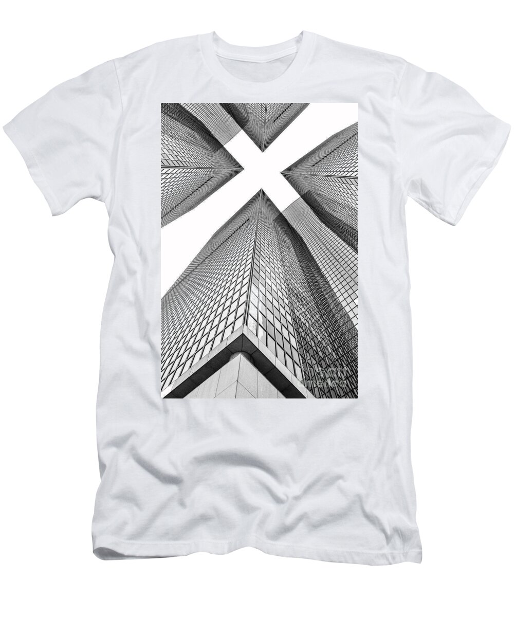 Downtown Los Angeles T-Shirt featuring the photograph Crossed by Az Jackson