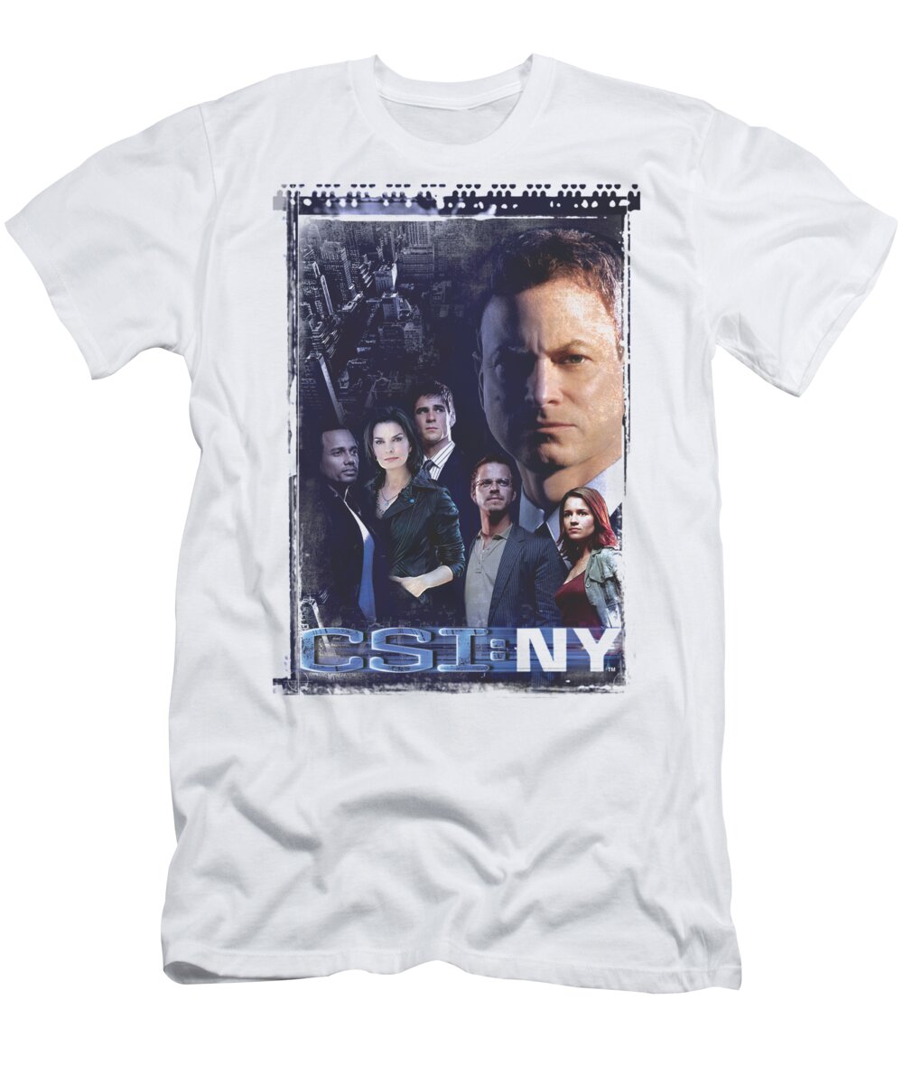  T-Shirt featuring the digital art Csi Ny - Watchful Eye by Brand A