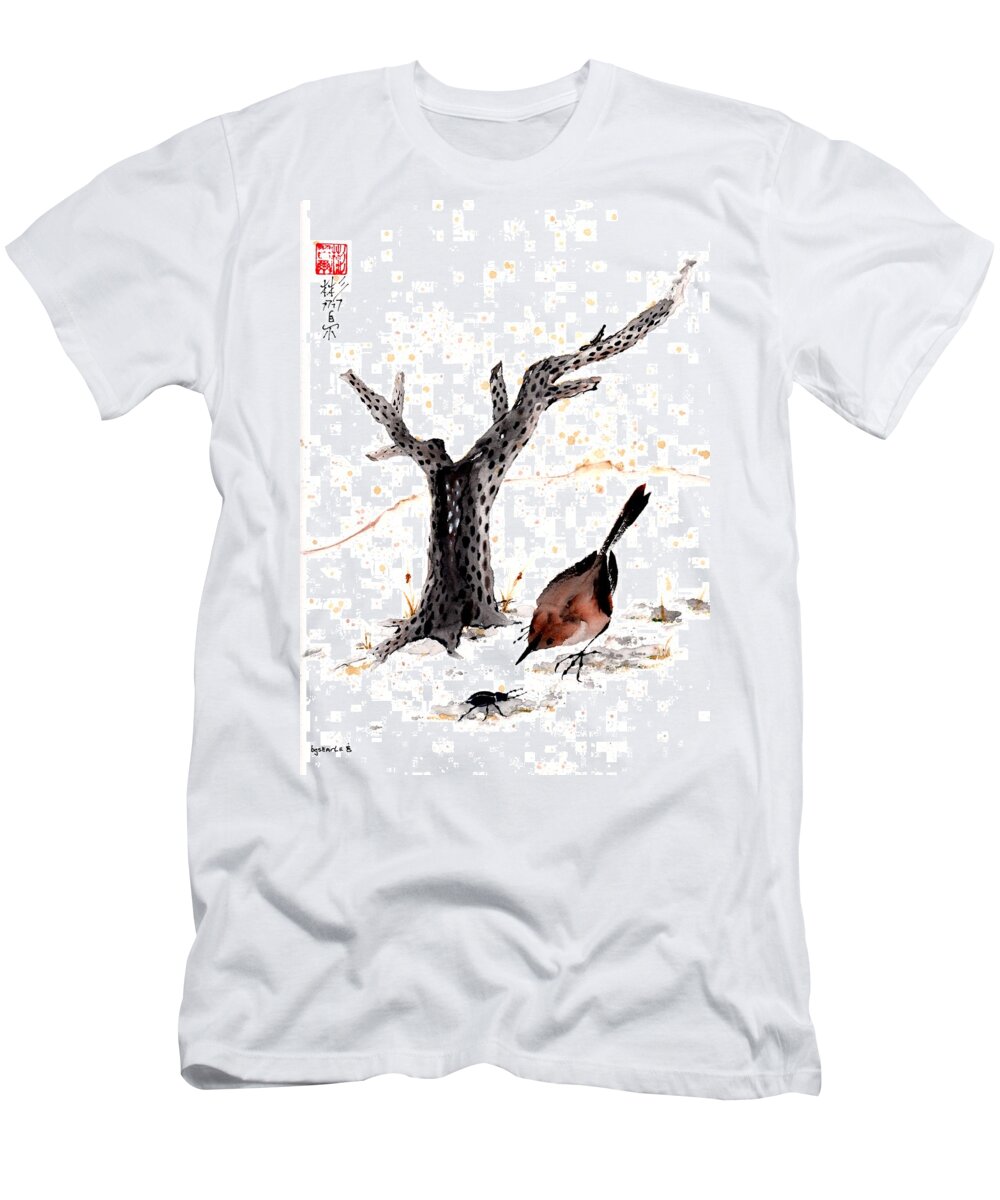 Chinese Brush Painting T-Shirt featuring the painting Cycles of Life by Bill Searle