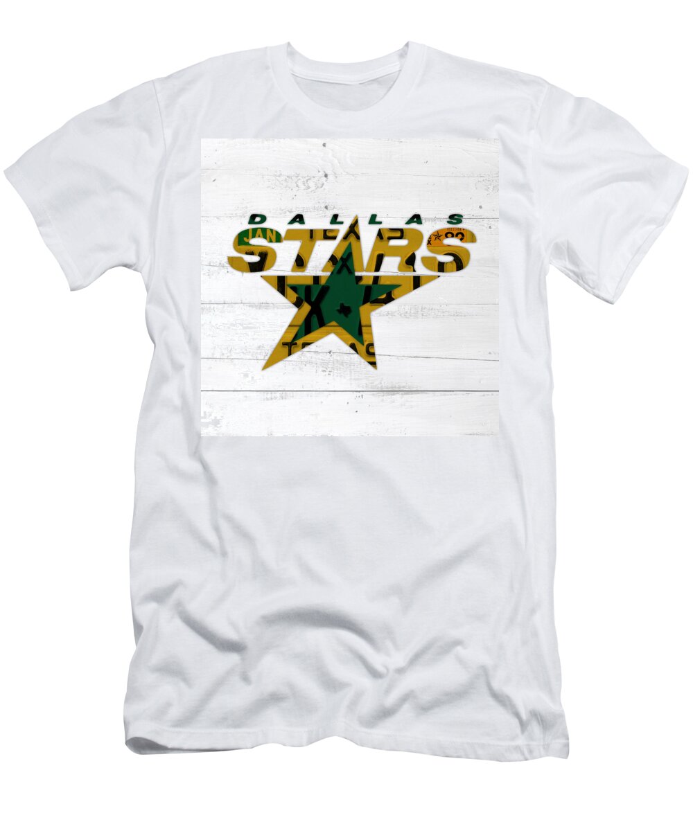 Dallas Stars Hockey Team Retro Logo Vintage Recycled Texas License Plate  Art T-Shirt by Design Turnpike - Fine Art America