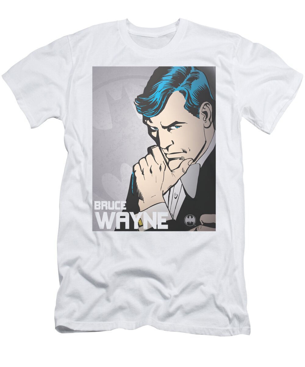 T-Shirt featuring the digital art Dc - Bruce Wayne by Brand A